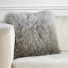 Ombre Mongolian Pillow 22" - Grey/Charcoal -Zgallerie 940159915 1 53683.1690271934.386.513