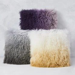 Ombre Mongolian Pillow 22" - Grey/Charcoal 9 Ombre Mongolian Pillow 22" - Grey/Charcoal -Zgallerie 940159915 2 62700.1690271934.386.513