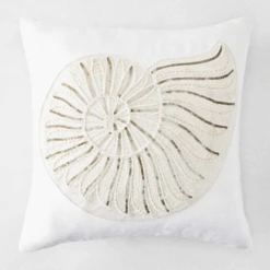 Artisanal Shell Pillow 20" - Pearl