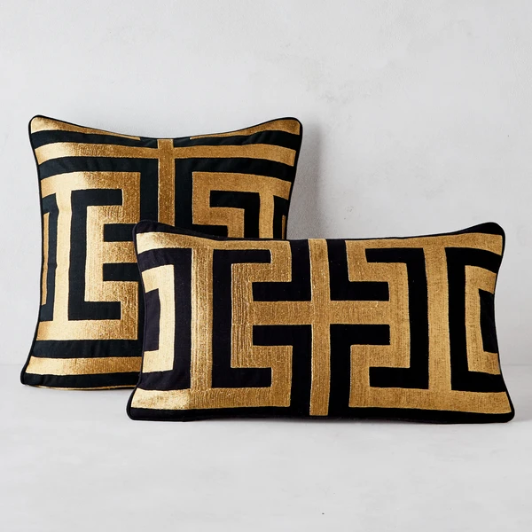 Cace Pillow Collection - Black/Gold 3 Cace Pillow Collection - Black/Gold