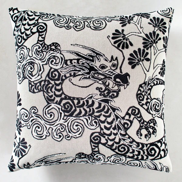 Dragon Pillow 22" - Black 4 Dragon Pillow 22" - Black - Image 2