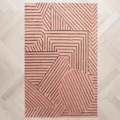 Torrie Rug - Rose/Black