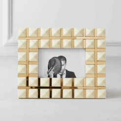 Glam Check Frame - White