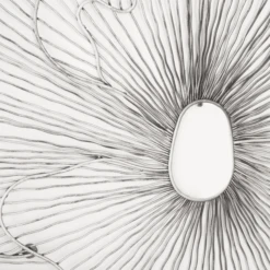 Large Poppy Flower Wall Decor - Silver/Black -Zgallerie webimage 162120419 2 jpg