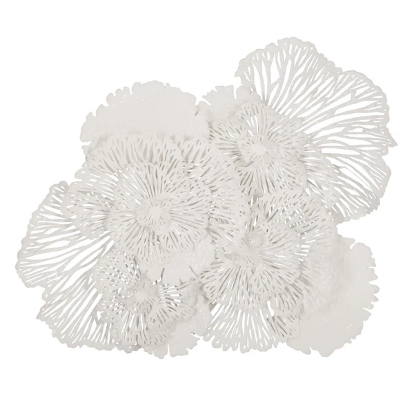 Flower Wall Decor - White 3 Flower Wall Decor - White
