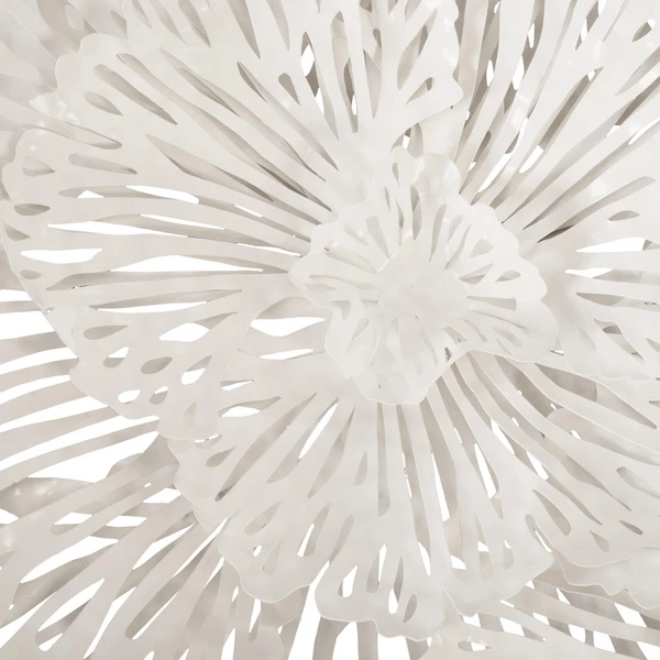 Flower Wall Decor - White 5 Flower Wall Decor - White - Image 3