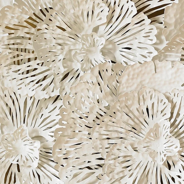 Flower Wall Decor - White 9 Flower Wall Decor - White - Image 7