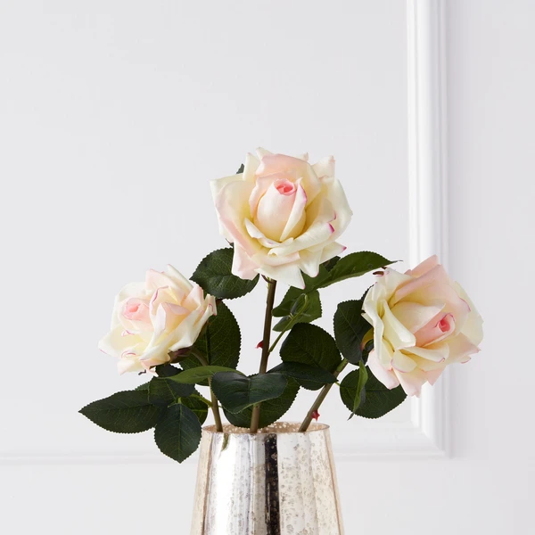 Real Touch Open Rose Spray - Set Of 3 3 Real Touch Open Rose Spray - Set Of 3