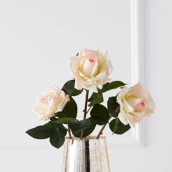 Real Touch Open Rose Spray - Set Of 3