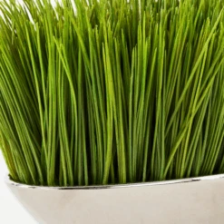 Faux Grass In Silver Pot -Zgallerie webimage 207540972 DTL1