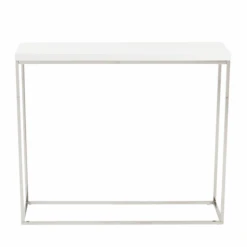 Cory Console Table - White/Silver