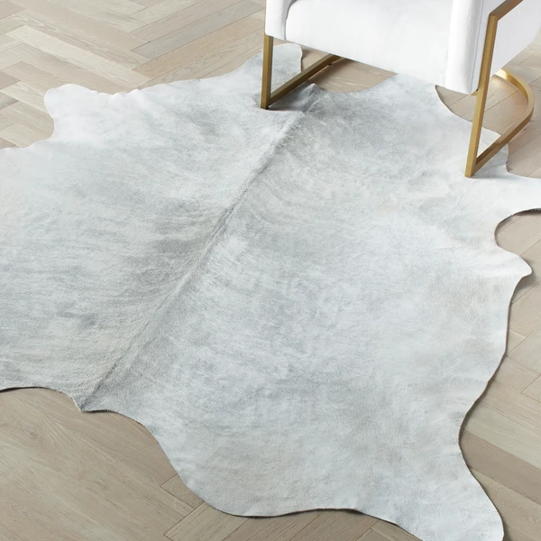 Augusto Hair On Cowhide Rug - Light Grey 3 Augusto Hair On Cowhide Rug - Light Grey