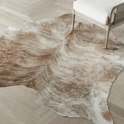 Augusto Hair On Cowhide Rug - Light Brown