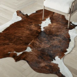 Augusto Hair On Cowhide Rug - Medium Brown