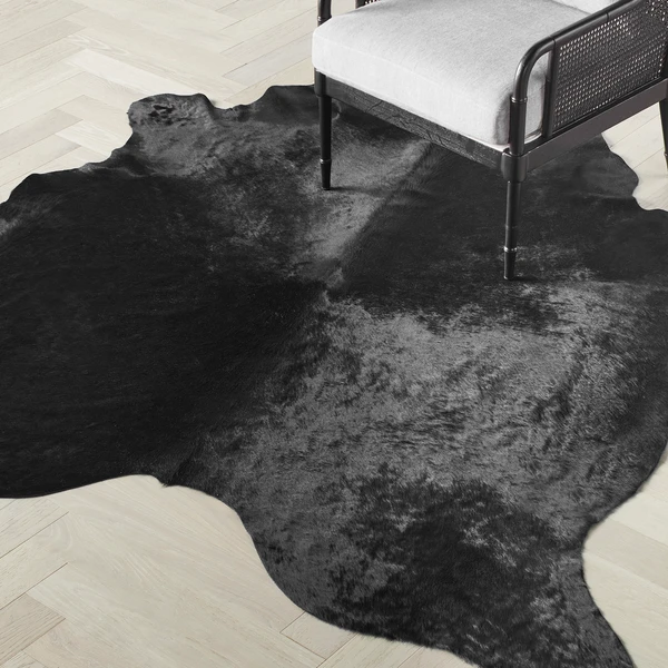 Anton Hair On Cowhide Rug - Black 3 Anton Hair On Cowhide Rug - Black
