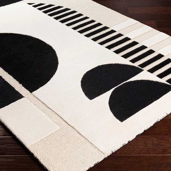Ellery Rug - Black/Ivory 5 Ellery Rug - Black/Ivory - Image 3