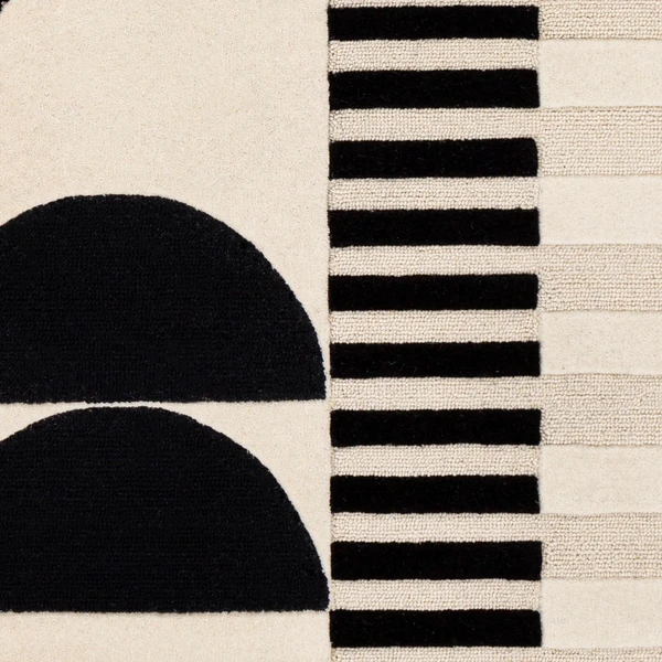 Ellery Rug - Black/Ivory 7 Ellery Rug - Black/Ivory - Image 5