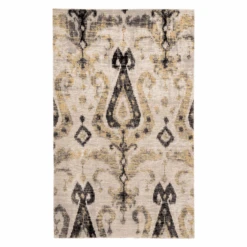 8'10" X 12' Caddessi Outdoor Rug - Ivory/Gold