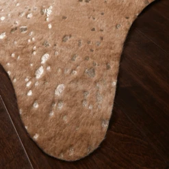 Metallic Faux Cowhide Rug - Tan -Zgallerie webimage 620179083 DTL