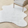 Lapin Animal Shape Rug - White 2 Lapin Animal Shape Rug - White -Zgallerie webimage 620607444 620607445