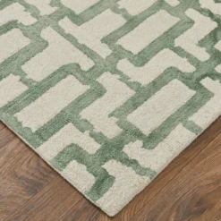 Jacqueline Rug - Ivory/Green -Zgallerie webimage 620614361 DTL2