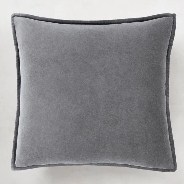 Velvet Pillow 20" - Charcoal 3 Velvet Pillow 20" - Charcoal