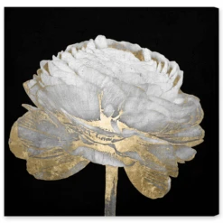 Gold And White Blossom On Black - Set Of 2 -Zgallerie webimage 630160015 1 jpg