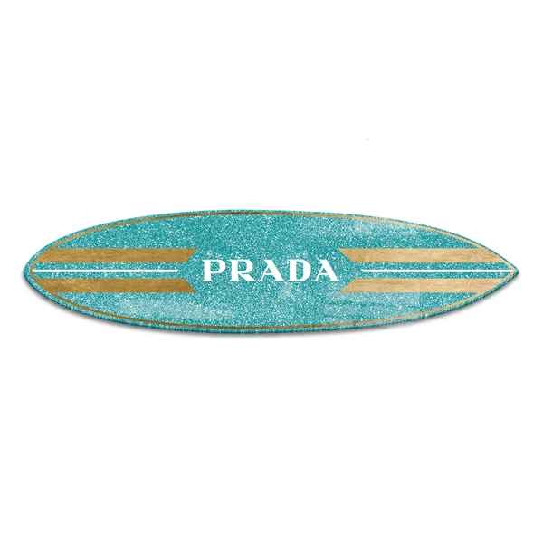 Aqua And Gold Milan Surfboard 4 Aqua And Gold Milan Surfboard - Image 2