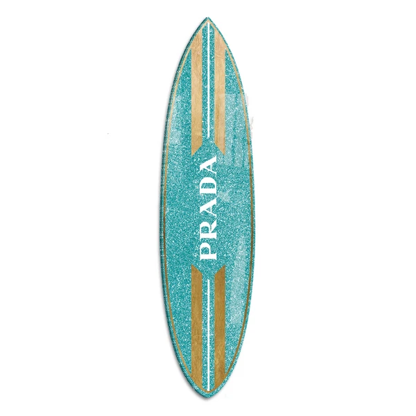 Aqua And Gold Milan Surfboard 3 Aqua And Gold Milan Surfboard