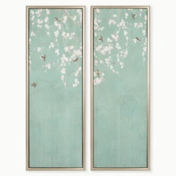 White Blossoms - Set Of 2