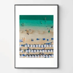 Blue And White Umbrellas