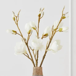 Faux Magnolia Stem - Set Of 3