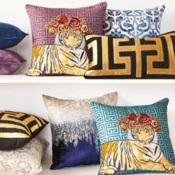 Cace Pillow Collection - Black/Gold 11 Cace Pillow Collection - Black/Gold -Zgallerie webimage Garden Party Pillows 620721119 620721122 620721120 03 square